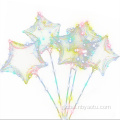 Birthday Foil Balloons led colorful light transparent bobo stars balloon Manufactory